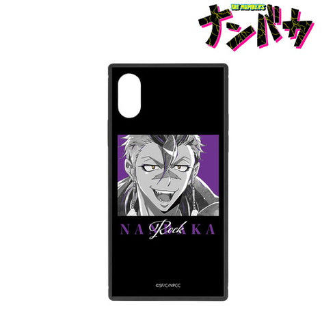 『ナンバカ』ロック Ani-Art BLACK LABEL スクエア強化ガラスiPhoneケース